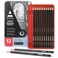 ARTEZA Drawing Sketch Pencils Set of 12, Medium (6B - 4H), Drawing Pencils for Sketching, Artist Graphite Pencils for Drawing