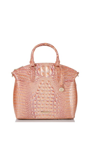 BRAHMIN Large Duxbury Satchel - Apricot Rose Melbourne