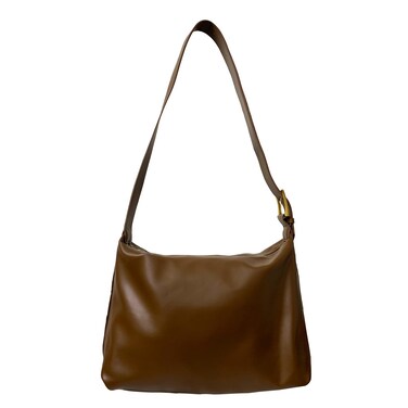 BOAWHNTR Tote Bag with Zipper, Casual Hobo Bag, CrossBody Purse for Women Trendy, Leather Shoulder Bag with Adjustable Strap - Brown