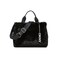 DKNY Ronnie Satchel, Black/Silver