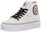 DC Women's Manual Hi Platform Skate Shoe, White/Black/Flower, 11
