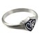 LDS Unisex 0.925 Sterling Silver Black Regular CTR Choose the Right Ring - LDS Rings, Mens CTR Ring, Womens CTR Ring