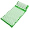 ProsourceFit Acupressure Mat and Pillow Set for Back/Neck Pain Relief and Muscle Relaxation, Large - Green/White