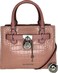 Michael Kors Hamilton MD Satchel bundled Purse Hook (Small, Primrose Croc)