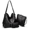Tote Handbags for Women Convertible Backpack Purses PU Leather Hobo Bags Crossbody Shoulder Bag Satchel Purse Set 3pcs, Black
