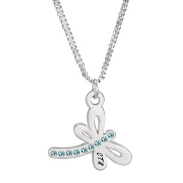 Lifebeats CTR Choose The Right Dragonfly Silver Colored Necklace by Ringmasters