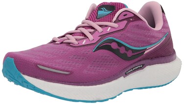 Saucony Women's Triumph 19 Sneaker, Razzle/Blaze, 9