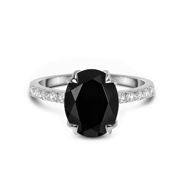 Moon Magic - Authentic Black Obsidian Ring - Harlow/Real 925 Sterling Silver Black Obsidian Ring for Women/Genuine Jewelry