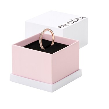 PANDORA ME Pav&eacute; Ring - Rose Gold Ring for Women - Layering or Stackable Ring - Gift for Her - 14k Rose Gold-Plated with Cubic Zirconia - With Gift Box - Size 6