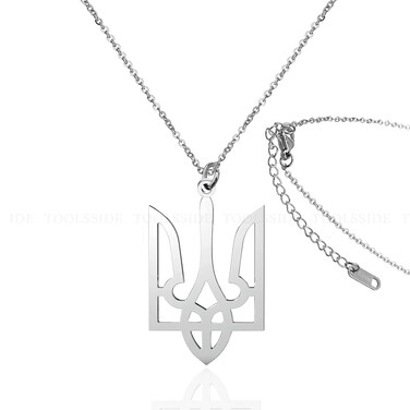 TOOLSSIDE Tryzub Ukrainian Necklaces - Ukraine Flag Trident Necklace - Ukraine Flag Symbol Necklace for Women's Men