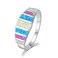 CiNily Women's Opal Rings, Create White Blue Pink Fire Opal Silver Plated Gemstone Ring Size 8