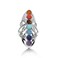 GANGYUN 7 Chakra Stone Bead Finger Rings Reiki Balance Meditation Healing Point Charm Adjustable Yoga Hollow Flower for Women Ring Jewelry (Silver)