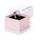 PANDORA Sparkling Blue Elevated Heart Ring - Rose Gold Ring for Women - Layering or Stackable Ring - 14k Rose with Cubic Zirconia - Size 4.5 - With Gift Box
