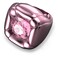 Swarovski Dulcis Cocktail Ring with Pink Cushion-Cut Crystal on Iridescent Pink Aluminum Band, EU Size 55; US Size 7, Part of the Dulcis Collection