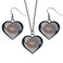 Siskiyou Sports NFL Chicago BearsHeart Earrings and Necklace Set, Team Colors, One Size