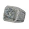 LRESJJIUJ 925 Silver Cuble Zirzon Diamond Engagement Band fo Men Charming Crystal Rings for Womens &amp; Mens(11)