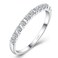 Uloveido 2mm Stacking Eternity Band Ring for Women - Clear Round Brilliant Cubic Zirconia Stones Petite Simple Circle Round Bridal Rings Set (Size 6) J029