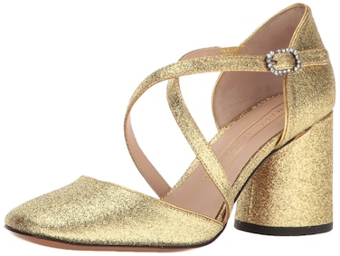 Marc Jacobs Women's Haven Criss Cross Pump Dress, Gold, 39.5 EU/9.5 M US
