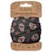 Karma Sugar Skull Headband for Women - Medium - Fabric Headband and Stretchy Hair Scarf - Black