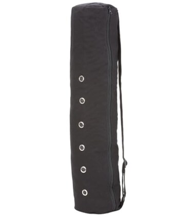 Everyday Yoga Premium Yoga Mat Bag, Multi Pockets, Adjustable Strap, Travel Gym Bag, Mat Carrier - Black