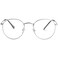 Kursan Classic Round Clear Lens Glasses for Women Men Circle Metal Frame Non-Prescription Eyeglasses (Silver)