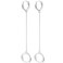 Pair Double Hoop Earrings for Women 925 Sterling Silver Small Huggie Dangle Slave Chain Drop Second Hole Helix Post Multiple Studs Lobe Piercing Cuff Cartilage Men Personalized Jewelry Goth Punk