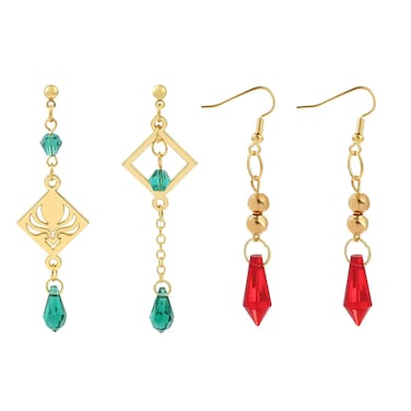 JinYu 2 Pairs Dangle Earrings for Women - Anime Figure Earrings Venti Cosplay Jewelry For Women