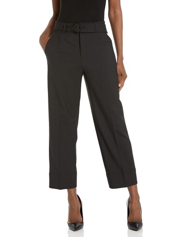 Club Monaco Women's Enamel Ring Pant, Black/Noir, 0