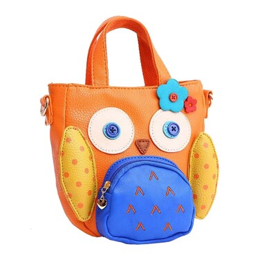 Owl Purse - Small Handbag With a Crossbody Sling for Girls and Women, Orange