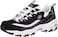 Skechers Sport Women's D'Lites Biggest Fan Memory Foam Lace-up Sneaker,Biggest Fan Black/White,10 M US