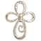 DEMDACO Loop Cross Goldtone Hammered One Size Women's Metal Giving Pin in Gift Box