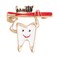 songbowen Tooth Lapel Pin Cartoon Enamel Collar Tooth Pin With a Pin Dental Dentist Toothbrush Badge White Delicate Health Letter Logo Cute Little Doctor Nurse Gift Jewelry Accessory