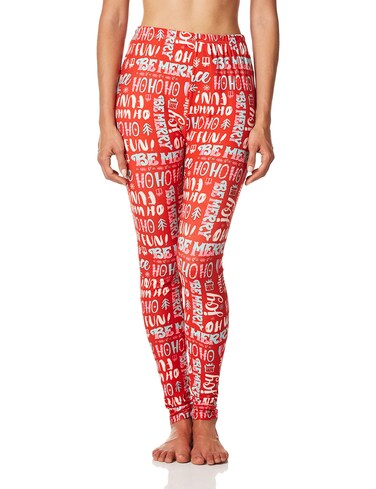 Two Left Feet Women's Holiday Leggings, Seasons Greetings, S/M