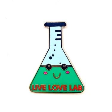 Live Love Lab Pin - Fun Series - Enamel Lapel Pin - Plated Badge for Clothing, Bags, and Lanyards