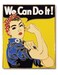 We Can Do it - Enamel Pin - Large 1.5" - In Commemoration of Rosie the Riveter and Supporting Women's Rights in the USA