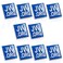 Jehovah Witness - Square Blue Lapel Pin - JW.org Neck Tie Hat Tack Clip Women or Men Suits-Silver Square-10 pcs