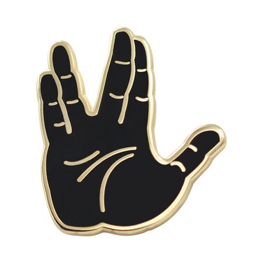 Live Long &amp; Prosper Emoji Enamel Pin - Fan Made Star Trek Pin