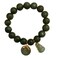 Jade Bracelet 9.80 mm Healing Energy Gem Bangle for Women Men Charms with Pendants Love Donut &amp; Gourd Lucky Money