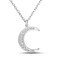 ELEGANZIA Moon And Star Necklaces For Women Sterling Silver, Crescent Moon Jewelry For Women, Silver Moon Star Necklaces for Teens (Moon)