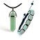 HESHPAWS Green Aventurine Pendant Necklace Healing Bracelet Set Orgone Energy Protection Necklace Yoga Adjustable Bracelet for Women Men (Green Aventurine)