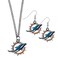 NFL Siskiyou Sports Womens Miami Dolphins Dangle Earrings and Chain Necklace Set One Size Team Color