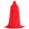 Etistta Halloween Velvet Witch Cloak Witches Costume Adults Hooded Capes Full Length Witch Cape for Women, Men (Red, XL, 66.9"/170cm)