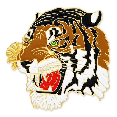 PinMart Colored Mascot Tiger School Sports Enamel Lapel Pin