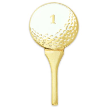 PinMart's Golf Ball and Tee Golfing Enamel Lapel Pin