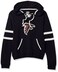 OTS NFL Carolina Panthers Women's Grant Lace Up Pullover Hoodie, Logo, Medium
