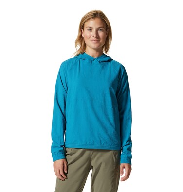 Mountain Hardwear Women's Sunshadow Long Sleeve Hoody, Vinson Blue, Small