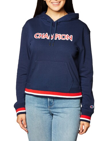 Champion Women's Hoodie, athletic navy, Small