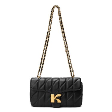 Keyli Crossbody Bag and Satchel Purse for Women - Fashion Soft Luxury Shoulder Bag Adjust Clutch Evening Bag Waterproof Leather Top-handle Bags with Chain Strap Black