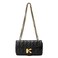 Keyli Crossbody Bag and Satchel Purse for Women - Fashion Soft Luxury Shoulder Bag Adjust Clutch Evening Bag Waterproof Leather Top-handle Bags with Chain Strap Black