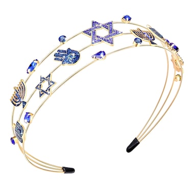 mokkia Thanksgiving Fall Headband for Women Thanksgiving Accessories Enamel Turkey Maple Leaf Pumpkin Headband Jeweled Rhinestone Headband Autumn Fall Outfits Holiday Gifts (Hanukkah 1)